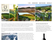 Tablet Screenshot of cavusvineyards.com